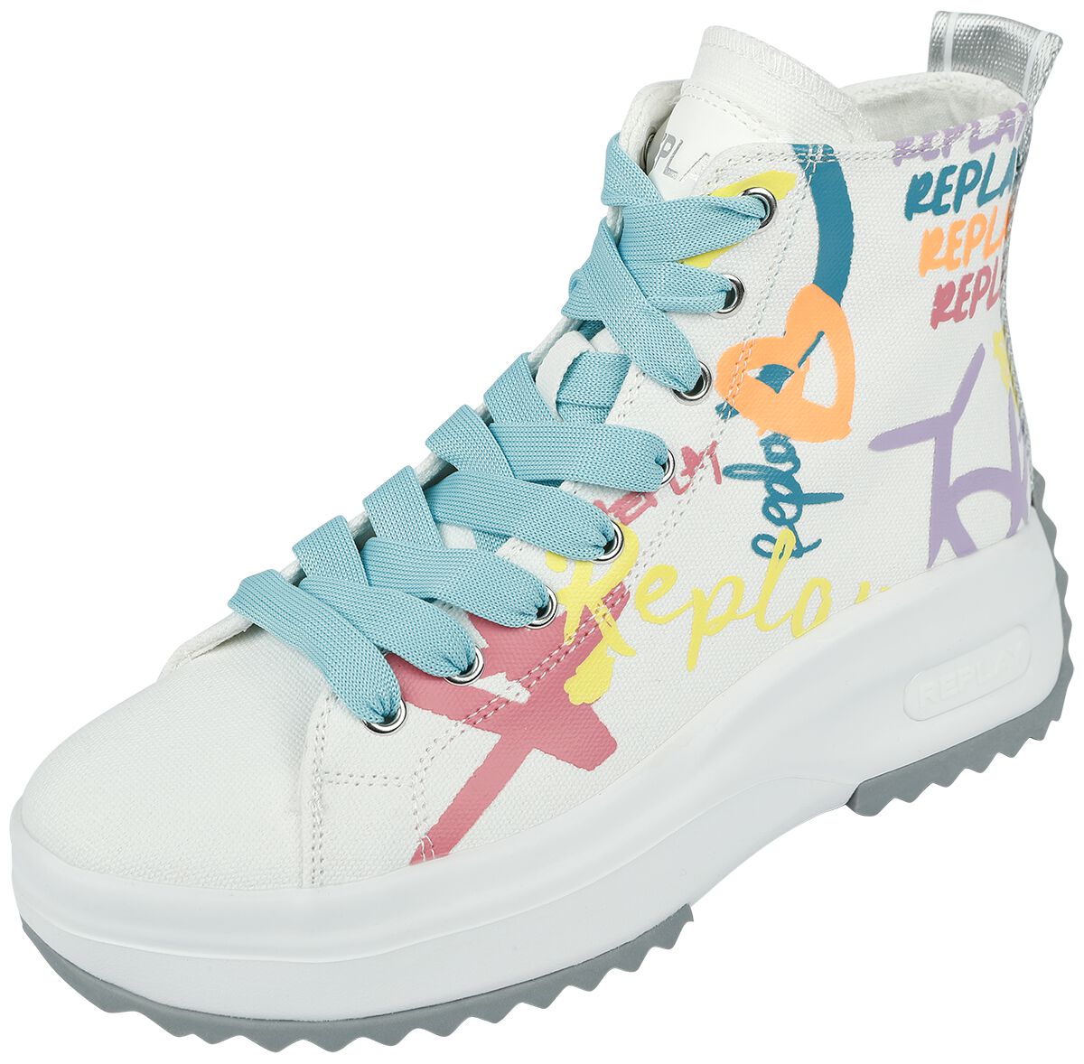 Image of Sneakers alte di Replay Footwear - AQUA 2 POPART - EU36 a EU40 - Donna - multicolore
