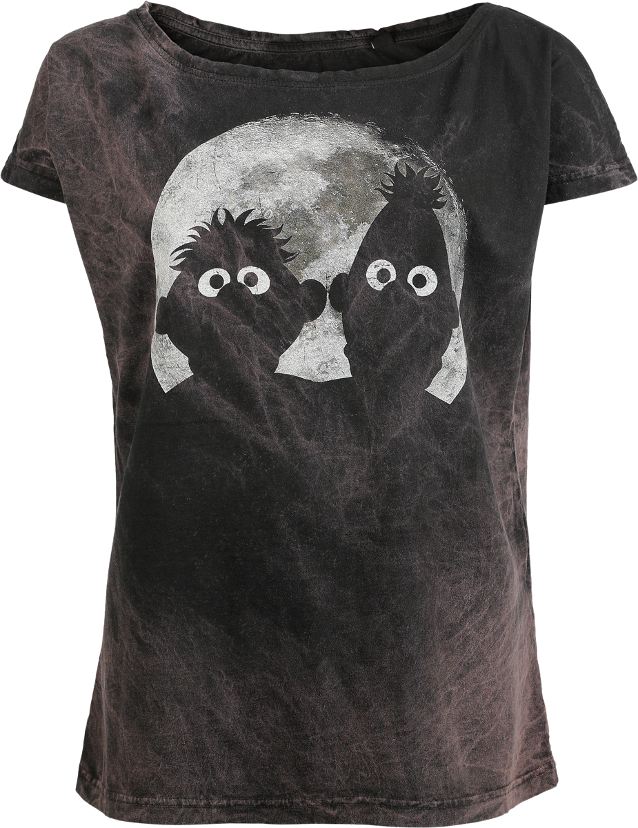 Sesame Street  T-Shirt - Ernie and Bert - Moonlight - for Women - grey