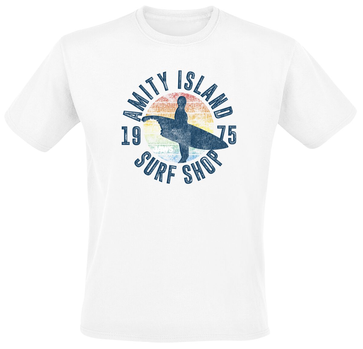 Der weisse Hai T-Shirt - S bis XXL - für Männer - Größe XL - weiß  - Lizenzierter Fanartikel