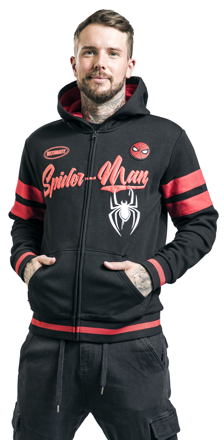 Spider-Man Spider-Logo Kapuzenjacke schwarz