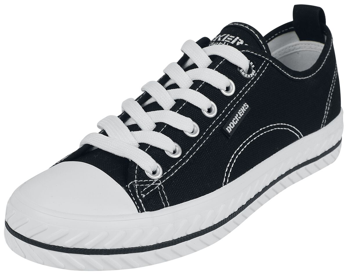 Image of Sneaker di Dockers by Gerli - Canvas trainers low - EU37 a EU42 - Donna - nero/bianco