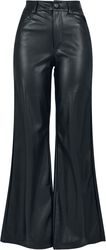 Ladies Faux Leather Wide Leg Pants, Urban Classics, Kunstlederhose