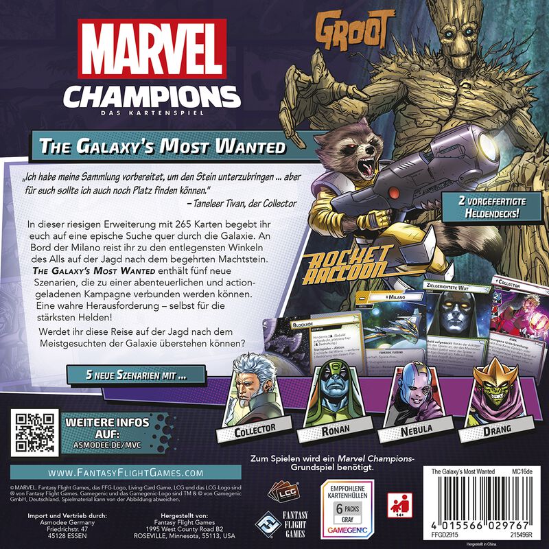 Filme & Serien Superheroes Das Kartenspiel - The Galaxy Most Wanted | Marvel Champions Brettspiel