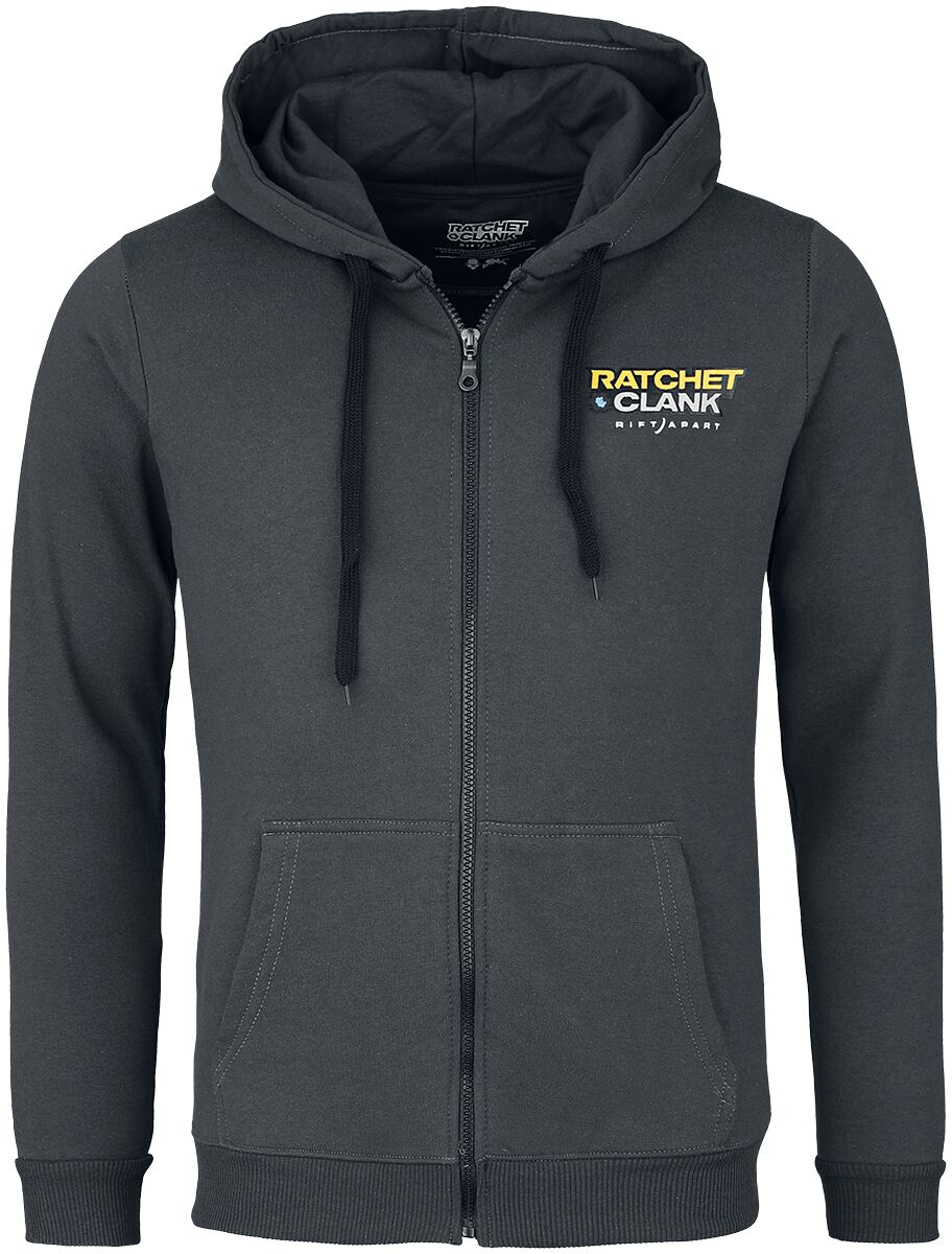 Ratchet and Clank Rift Apart black Hooded zip charcoal