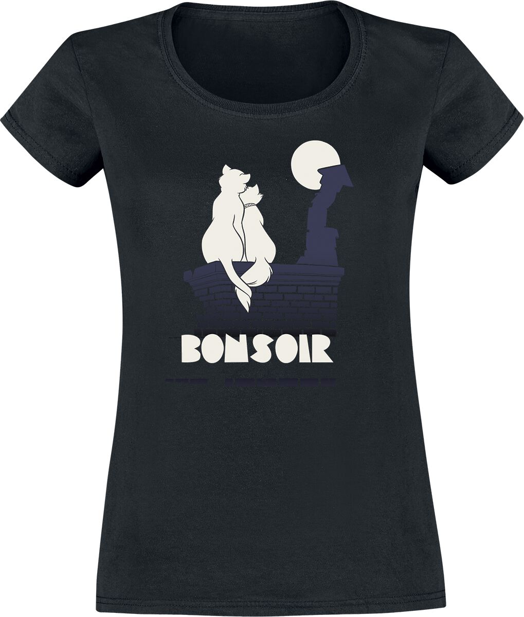 T-Shirt Manches courtes Disney de Les Aristochats - Bonsoir - S à XL - pour Femme - noir