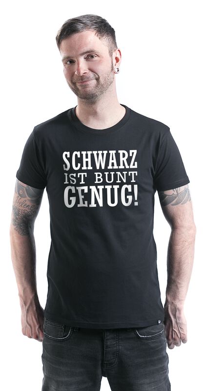 Wohnen & Freizeit Funartikel Funshirt - Sprüche - Schwarz ist bunt genug | Sprüche T-Shirt