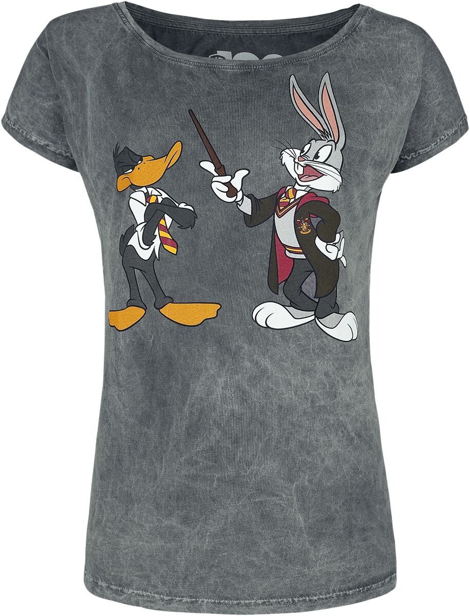 T-Shirt Manches courtes de Looney Tunes - Warner 100 - Harry Potter - S à XL - pour Femme - gris