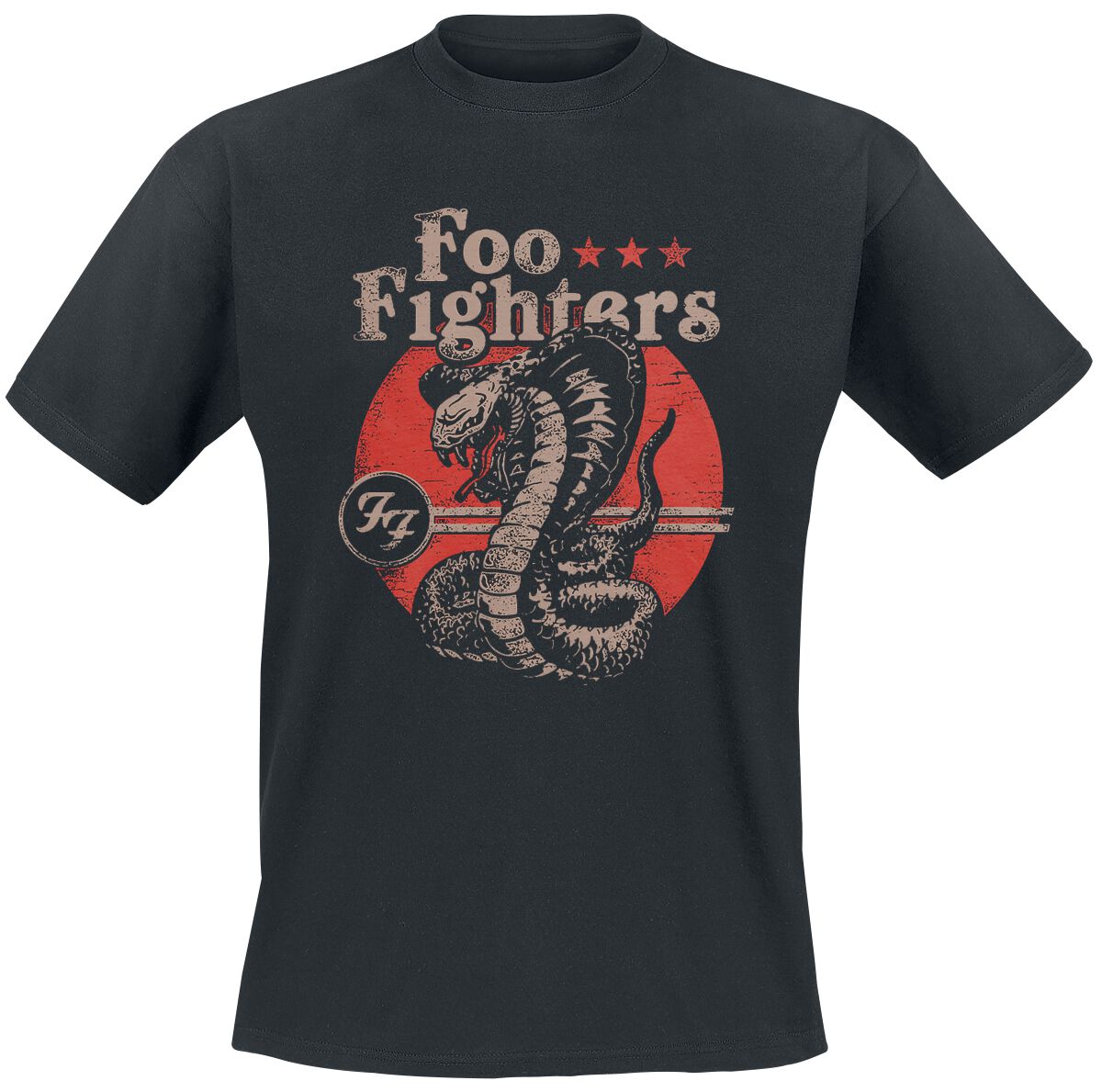 Foo Fighters T-Shirt - Snake - S bis XXL - für Männer - Größe L - schwarz  - Lizenziertes Merchandise!
