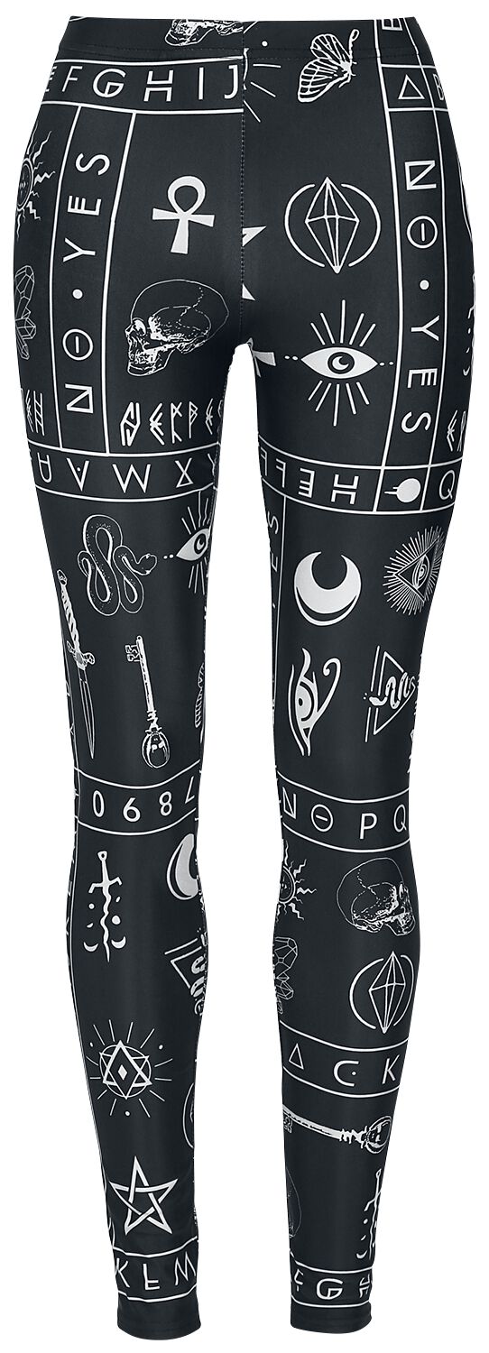 Legging Gothic de Ocultica - Leggings Symboles Occultes - S à XXL - pour Femme - noir