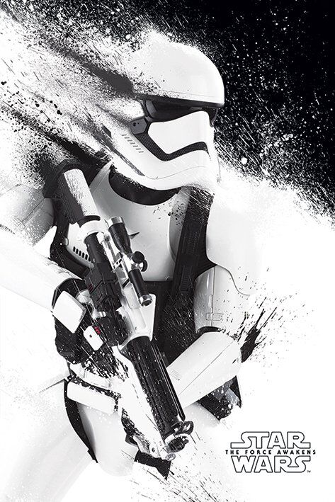 Levně Star Wars Episode VII - Stormtrooper plakát cerná/bílá