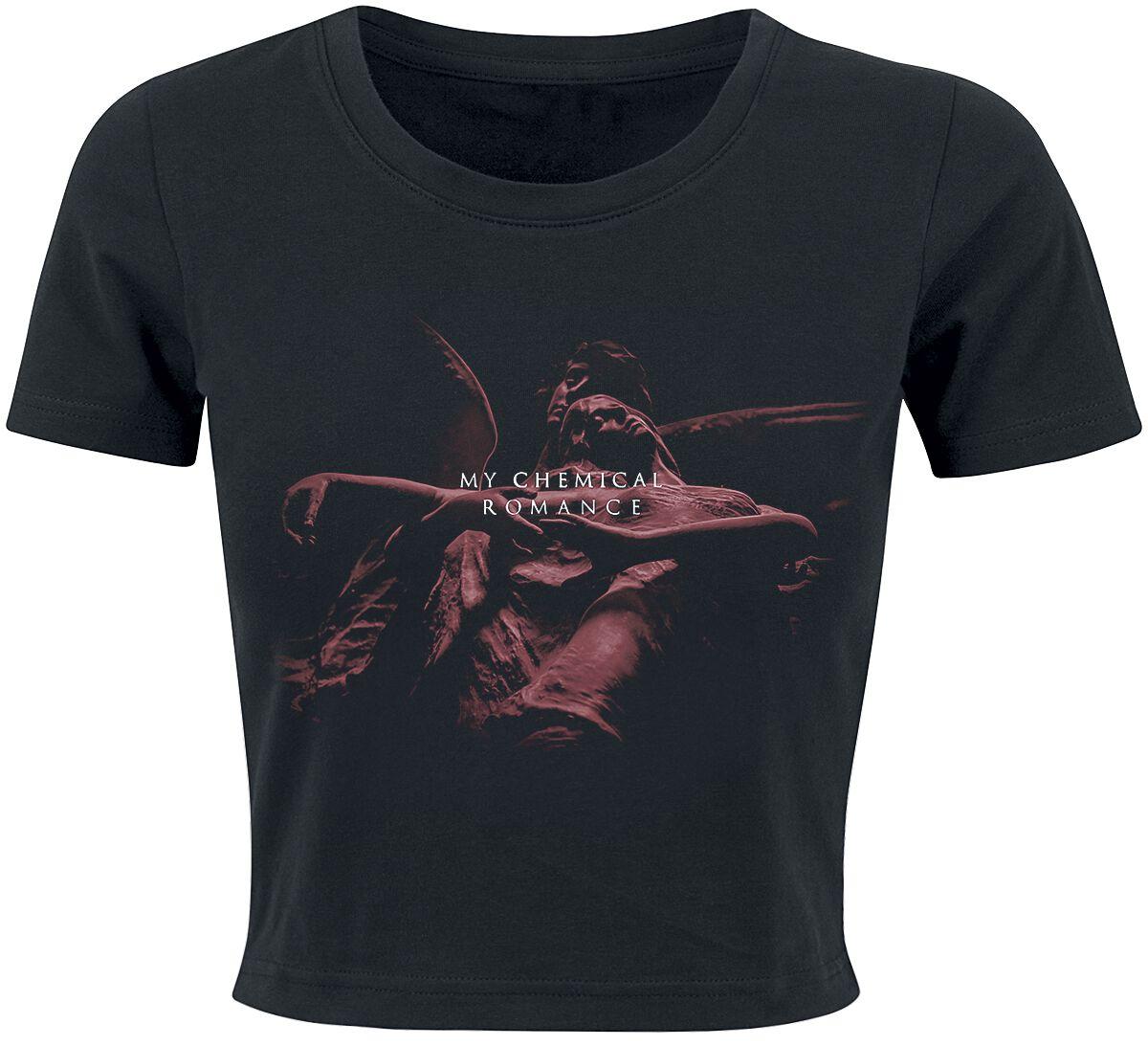 T-Shirt Manches courtes de My Chemical Romance - Angel Crop - XS à M - pour Femme - noir