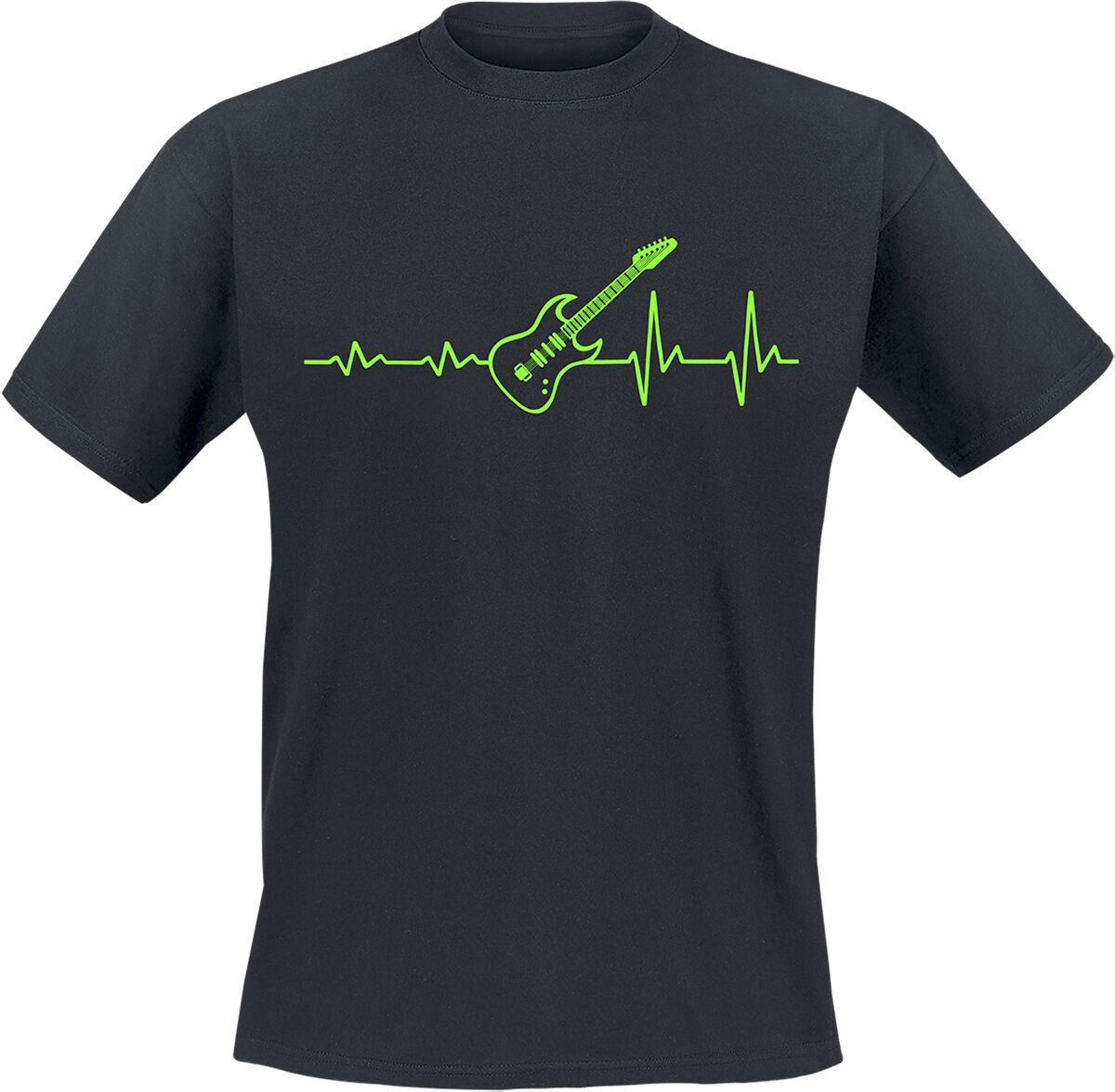 EKG Gitarre T-Shirt schwarz von Sprüche