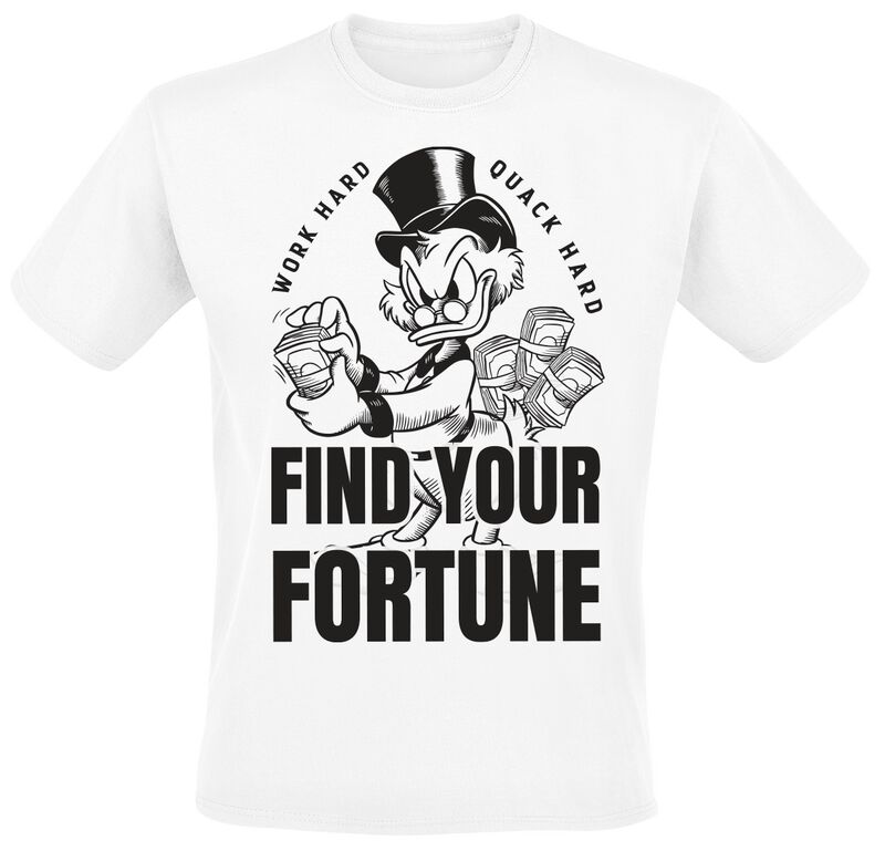 Levně DuckTales Dagobert Duck - Find Your Fortune Tričko bílá