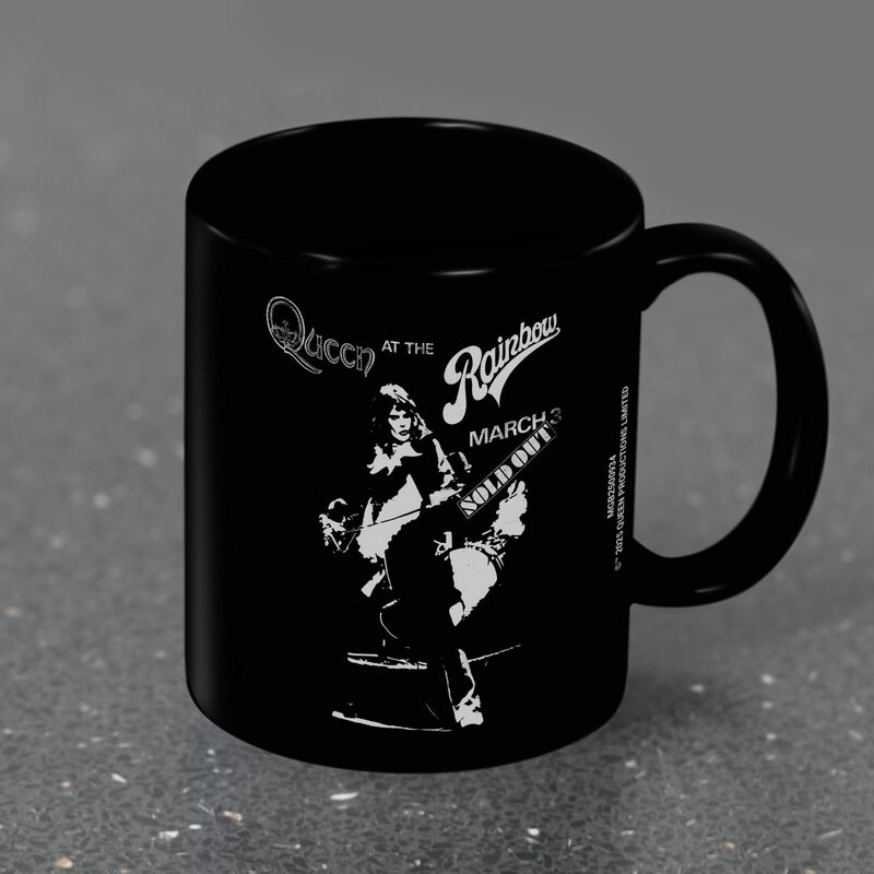 Queen Tasse - Rainbow - schwarz  - Lizenziertes Merchandise!