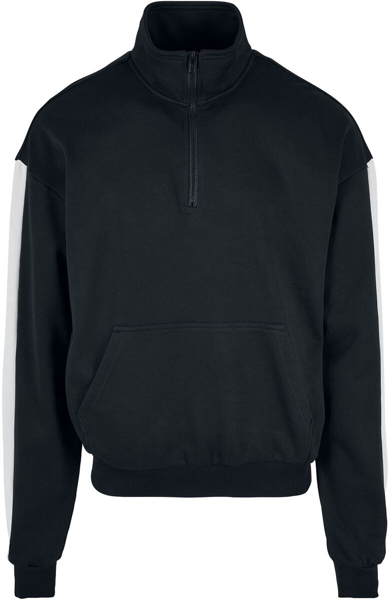 Urban Classics Striped Troyer Sweatshirt schwarz in XL