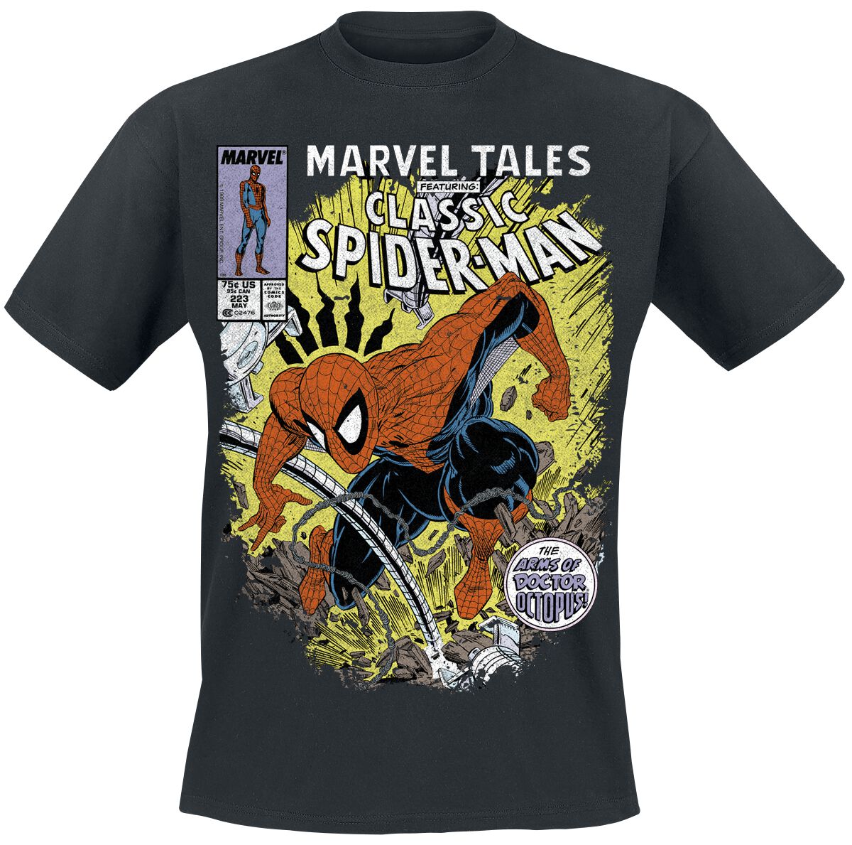Spider-Man Comic Battle T-Shirt schwarz in 4XL