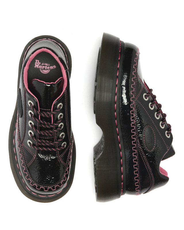 0190665774139 - Buzz 5i - Black Distressed Patent Halbschuh schwarz in EU39