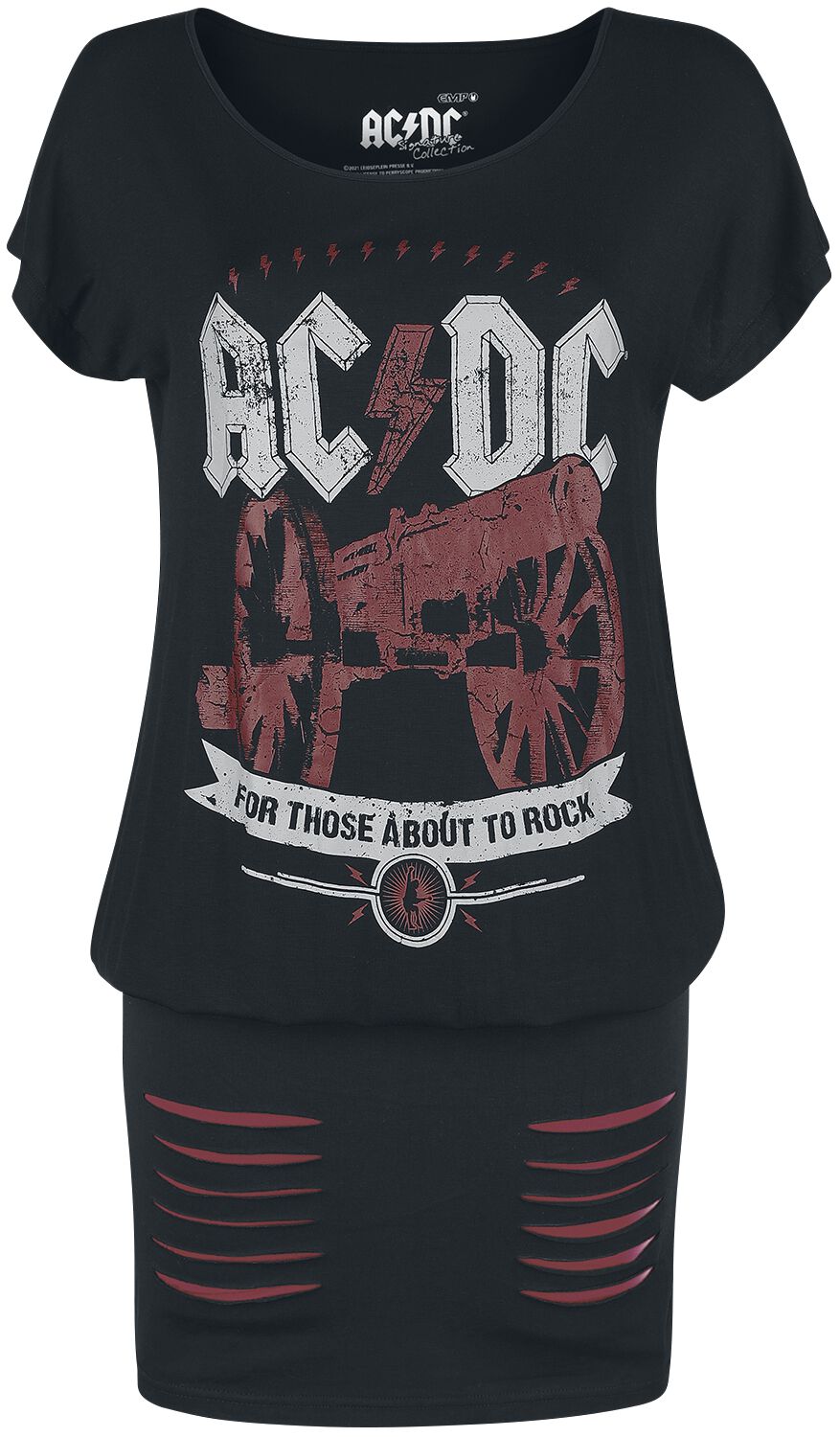 Image of AC/DC EMP Signature Collection Kleid schwarz/rot