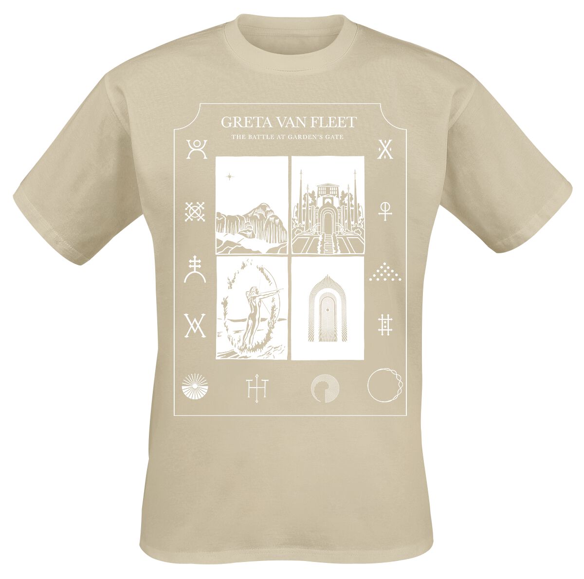 Greta Van Fleet TBAGG Symbols T-Shirt sand