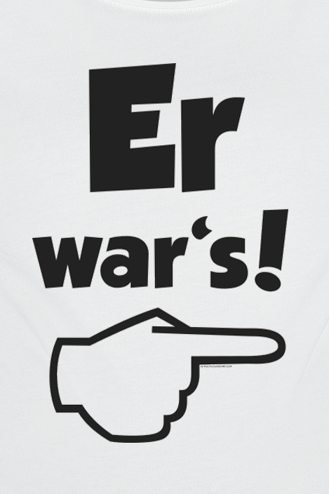 Umstandsmode Er war`s! Langarmshirt weiß