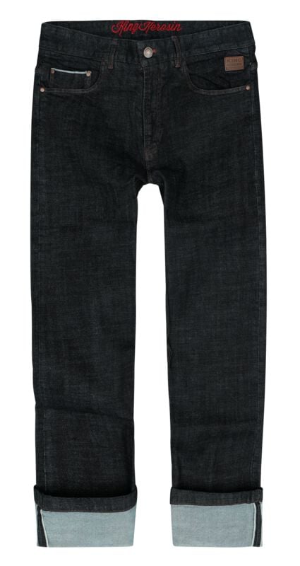 King Kerosin - Rockabilly Jeans - Robin With Chinchback - W30L32 bis W40L32 - für Männer - Größe W30L32 - dunkelblau