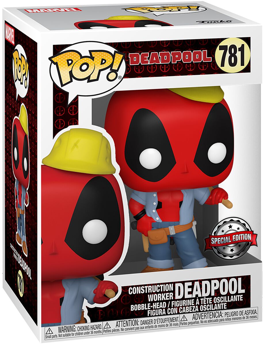 Deadpool Construction Worker Deadpool Vinyl Figure 781 Funko Pop! multicolor