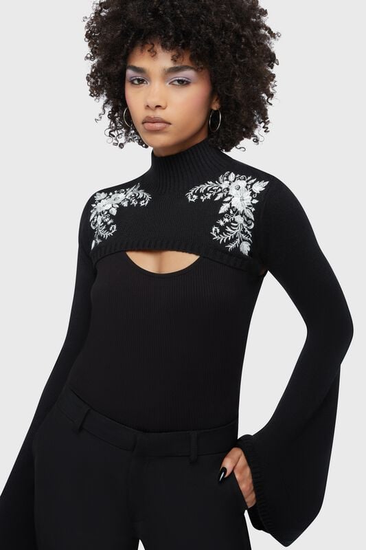 0000001418002 - Beneath The Eclipse - Petal & Pine Bolero Bolero schwarz in XS