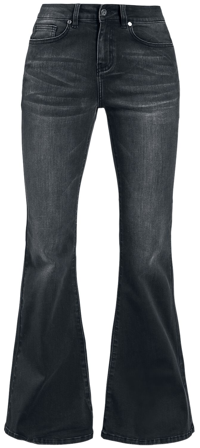 Image of Jeans di RED by EMP - Jil - Black Jeans with Light Wash - W27L30 a W36L34 - Donna - nero