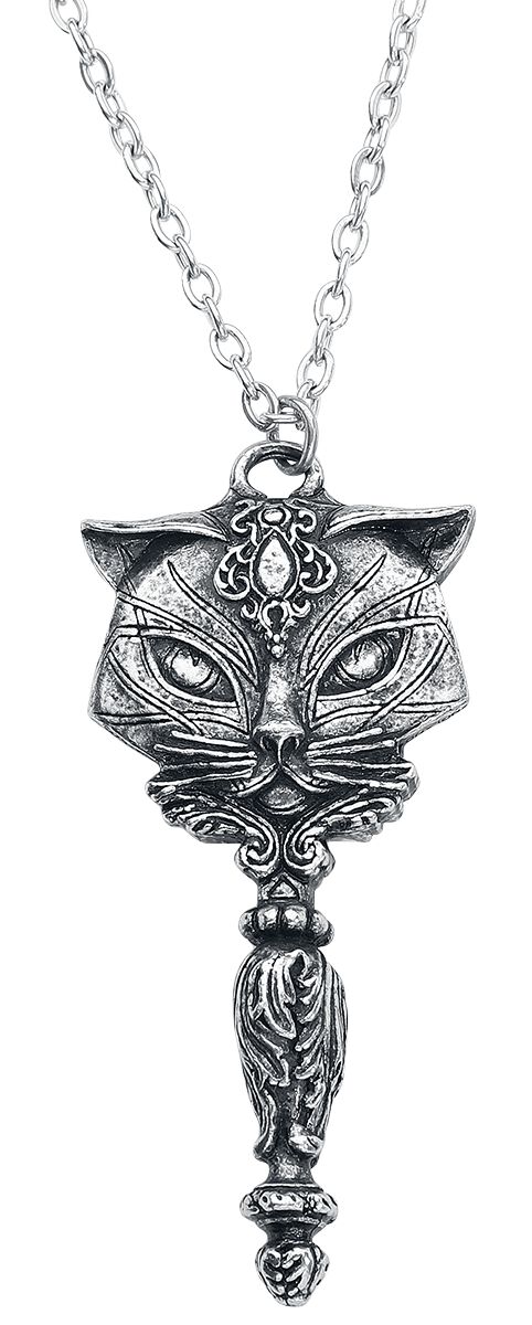 Sacred Cat Vanity Halskette silberfarben von Alchemy Gothic