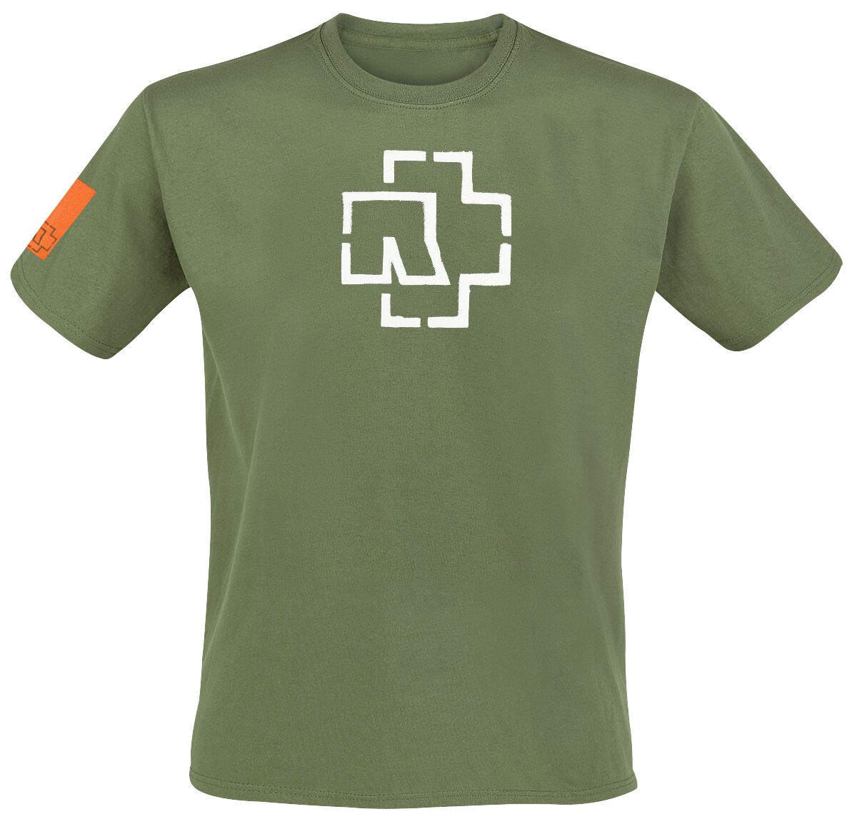 Rammstein T-Shirt - Logo - S bis XXL - für Männer - Größe XXL - oliv  - Lizenziertes Merchandise!