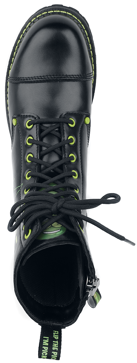 Rick And Morty Pickle Rick Schnürstiefel schwarz - 18.89% Rabatt