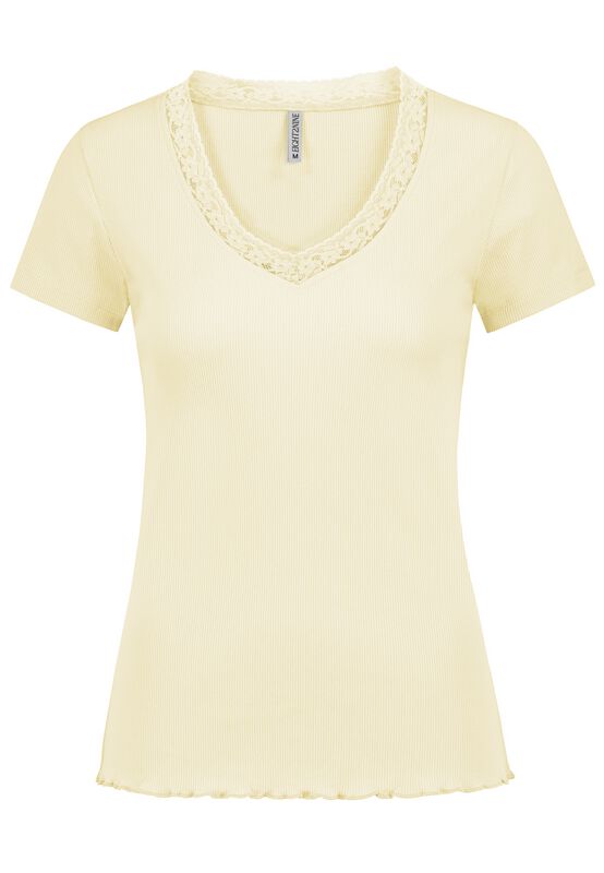 T-Shirt  di Eight2Nine - T-SHIRT WITH LACE - Donna - giallo