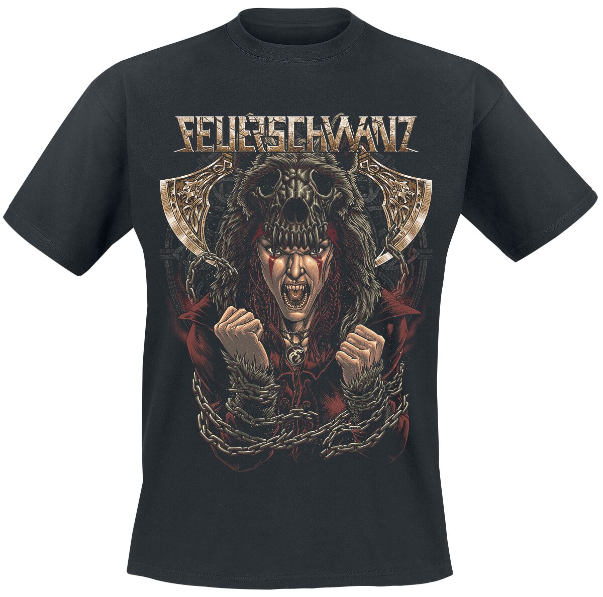 Feuerschwanz T-Shirt - L bis XL - für Männer - Größe L - schwarz  - Lizenziertes Merchandise!