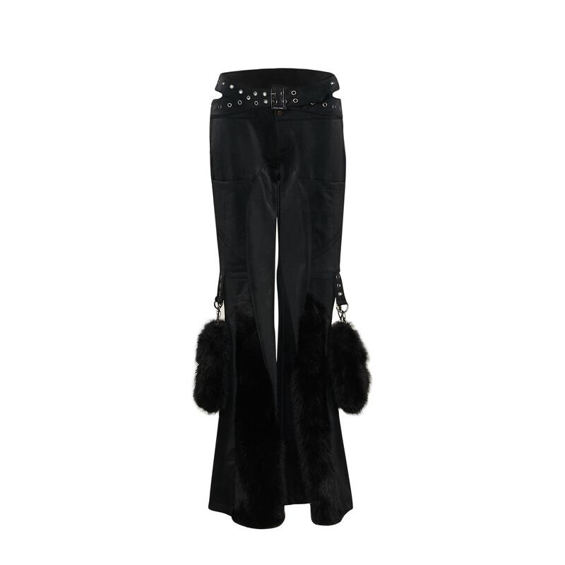 Tygbyxor Anime av KOI - : Malacath Zipper Baggy Utility Cargo Pants - Blac - Dam - svart