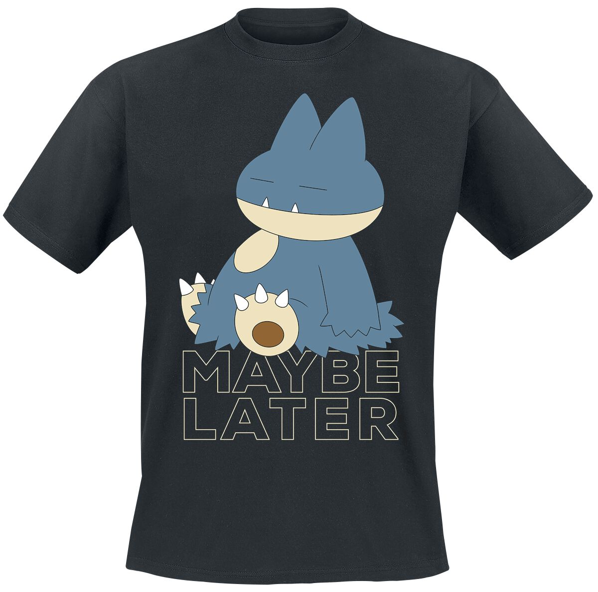 Munchlax Maybe Later T-Shirt schwarz von Pokémon