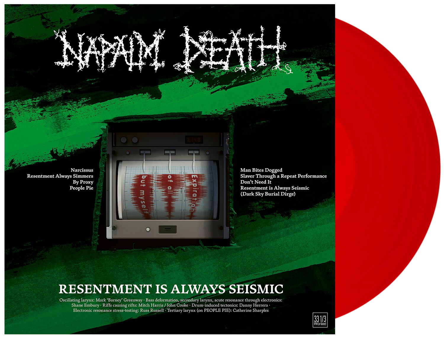 Image of Napalm Death Resentment is always seismic - a final throw of throes MINI-LP farbig