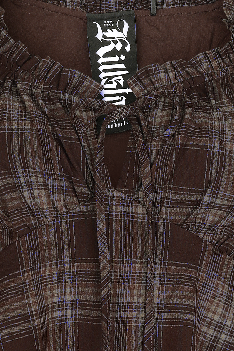 0000001400007 - Nocturne Nights - Morning Meadow Dress Kurzes Kleid braun in XL 0000001400007 - Nocturne Nights - Morning Meadow Dress Kurzes Kleid braun in XL