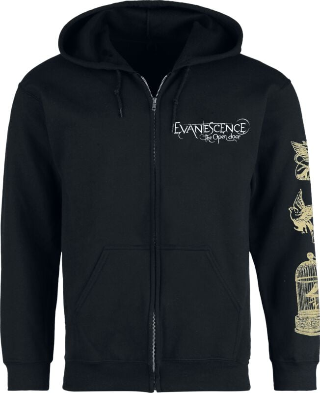 Sweat-shirt zippé à capuche  de Evanescence - Open Door - M à XL - pour Unisexe - noir