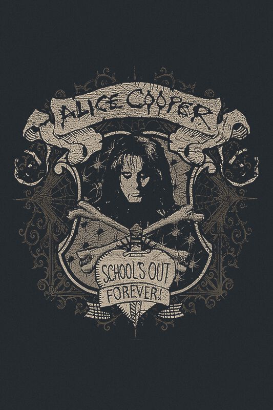 Band Merch Alice Cooper Schools Out Crest | Alice Cooper T-Shirt