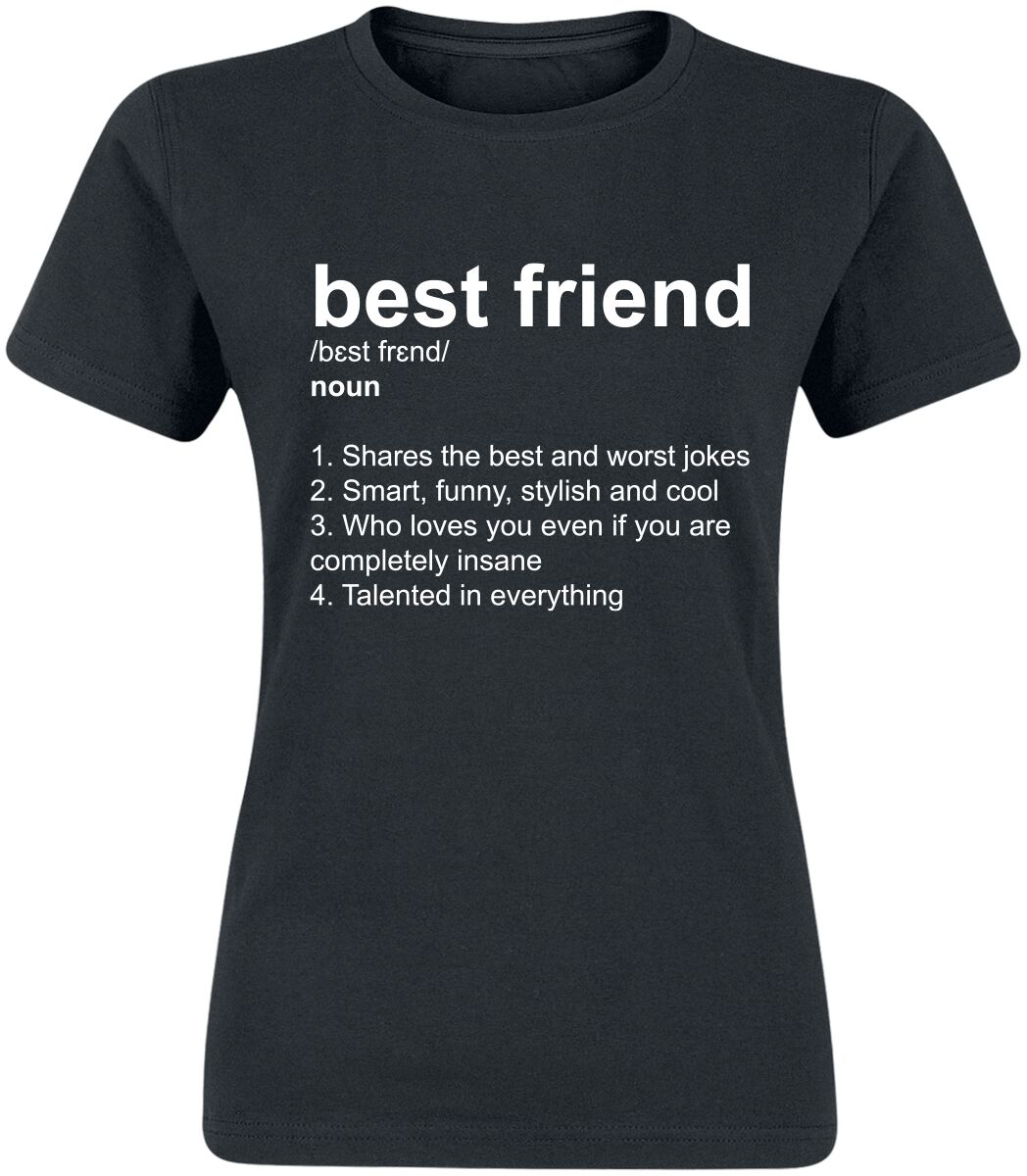 Family & Friends Definition Best Friend T-Shirt black