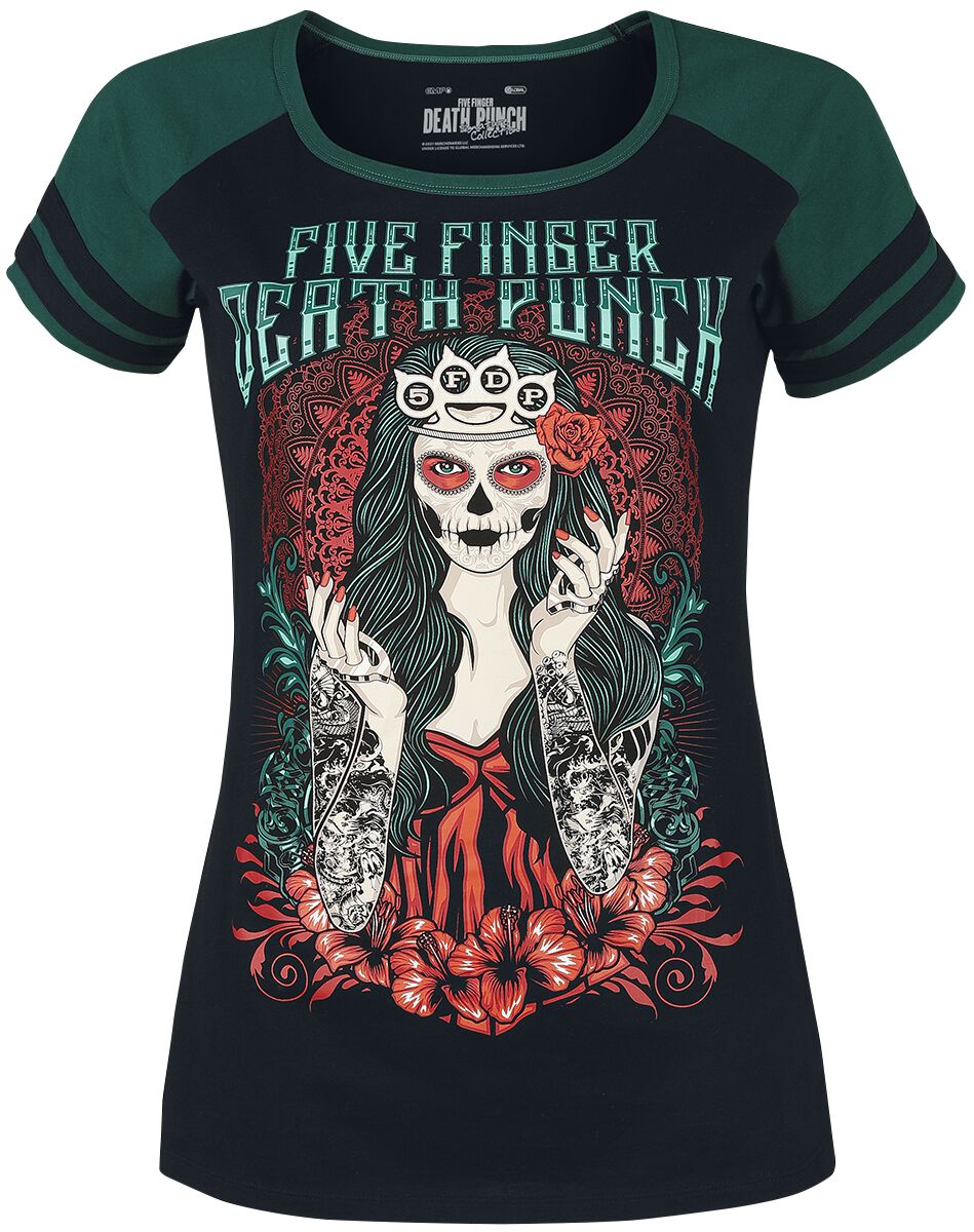 Image of Five Finger Death Punch EMP Signature Collection Girl-Shirt schwarz/petrol