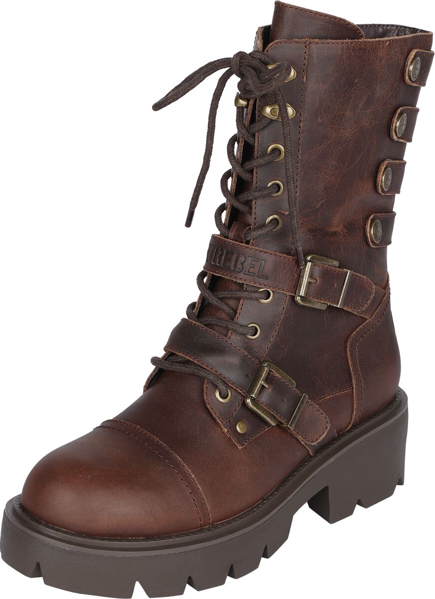 Bottes  de Rock Rebel by EMP - Original Sinner - EU36 à EU41 - pour Femme - marron