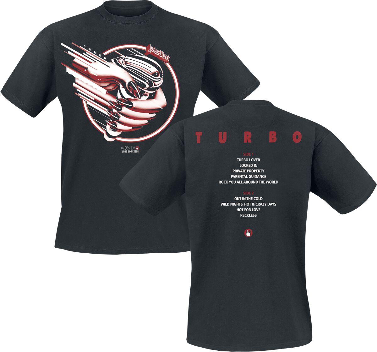 🏷️ T-Shirt Manches courtes  de Judas Priest - Turbo - 40th Anniversary - pour Homme