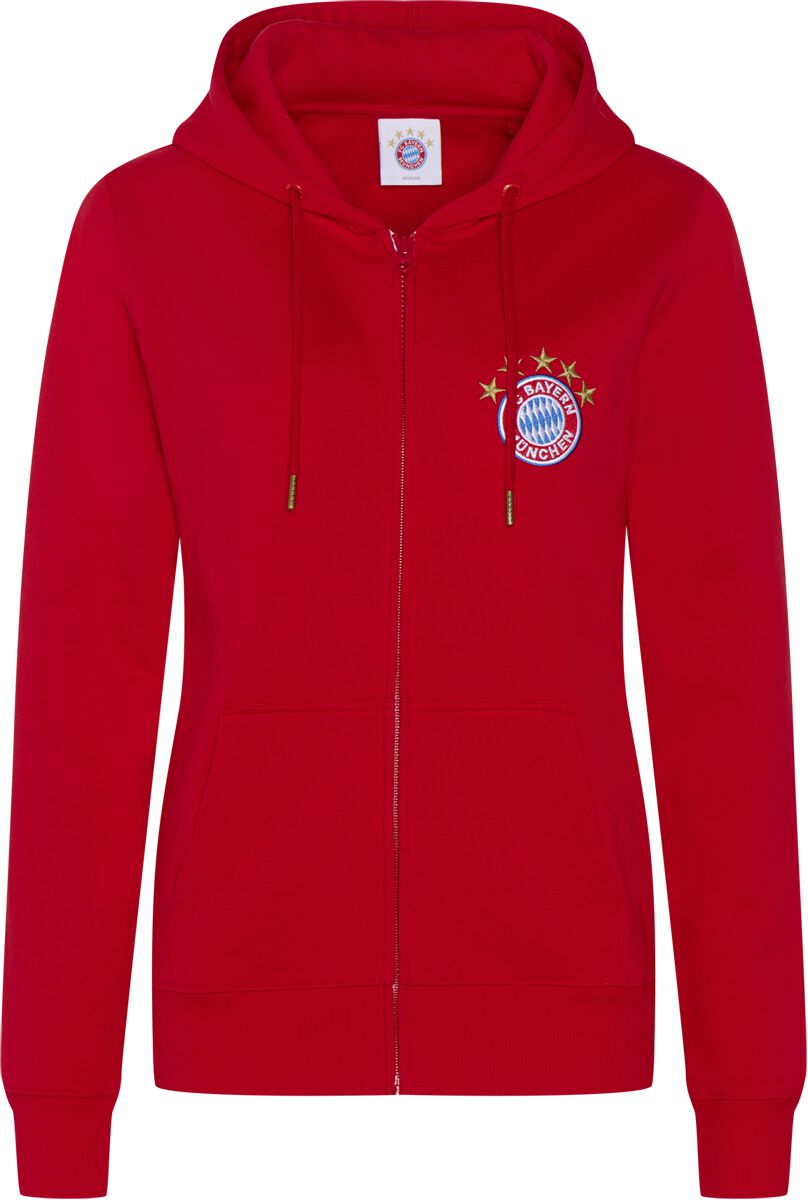 Levně FC Bayern München Logo Mikina s kapucí červená