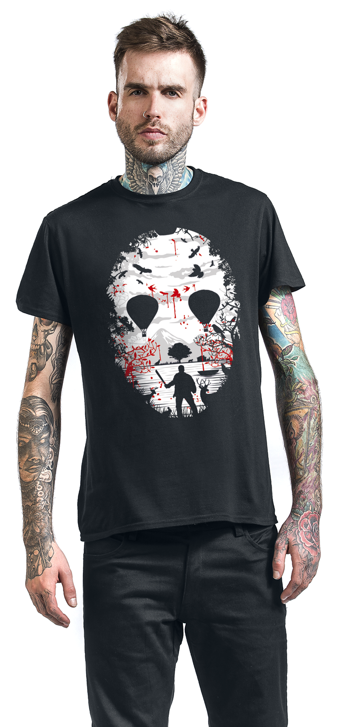 Sprüche Horror Idylle T-Shirt schwarz