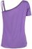 Violettes T-Shirt mit Träger und Ärmel