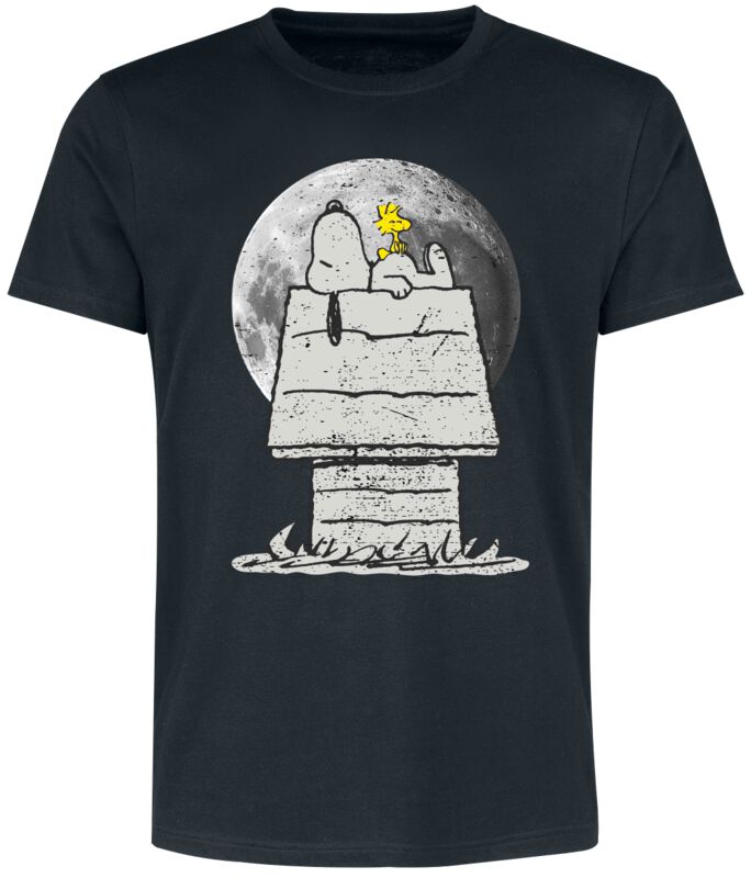 4250979885467 - Moonlight - Snoopy und Woodstock T-Shirt schwarz in XXL