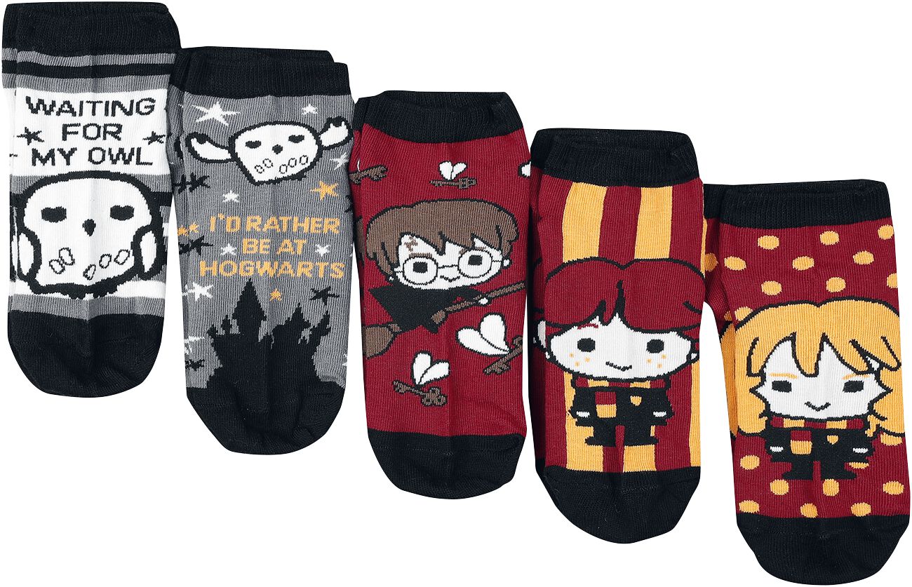 Harry Potter Socken - Chibi Charaktere - EU35-38 bis EU39-42 - für Damen - Größe EU 35-38 - multicolor  - EMP exklusives Merchandise!