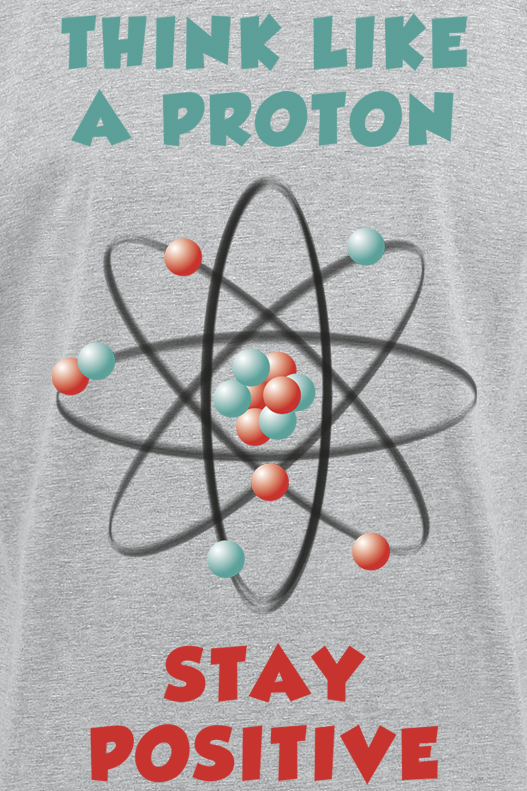 Sprüche Proton T-Shirt grau meliert