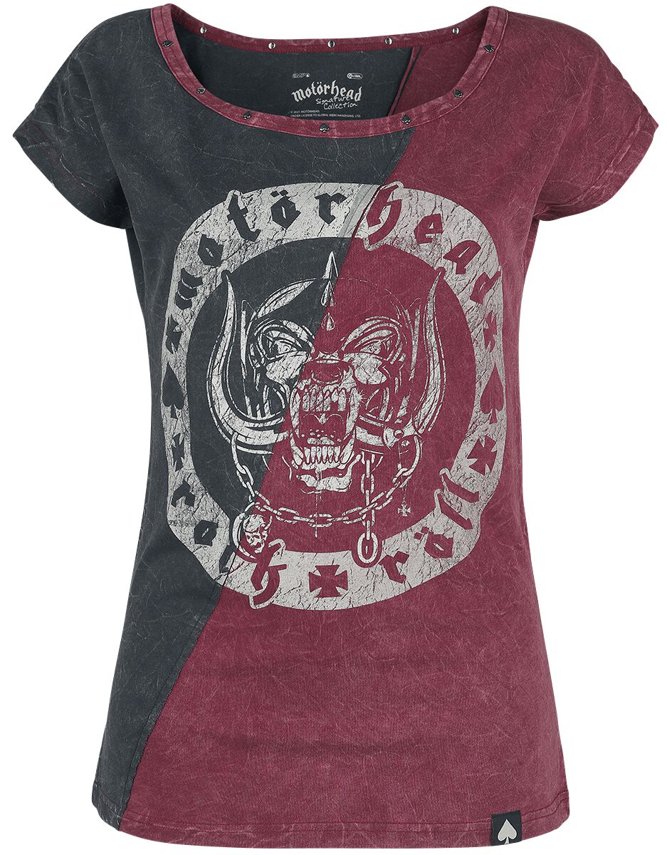 Image of Motörhead EMP Signature Collection Girl-Shirt bordeaux/grau